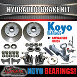 10" Boat Trailer Hydraulic Disc Brake Kit + coupling & hyd Line kit. Jap Bearing