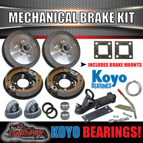 9" Trailer Mechanical Drum Brake + Coupling & Fitting Kit. koyo Bearings