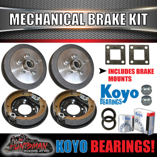 9" Trailer Mechanical Drum Brake Kit. Japanese Bearings 5 & 6 Stud.