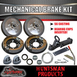 9" Trailer  Mechanical Drum Brake Kit + Coupling & Fitting Kit 5 & 6 Stud