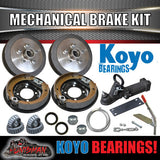 9" Trailer Mechanical Drum Brake + Coupling & Fitting Kit. koyo Bearings.