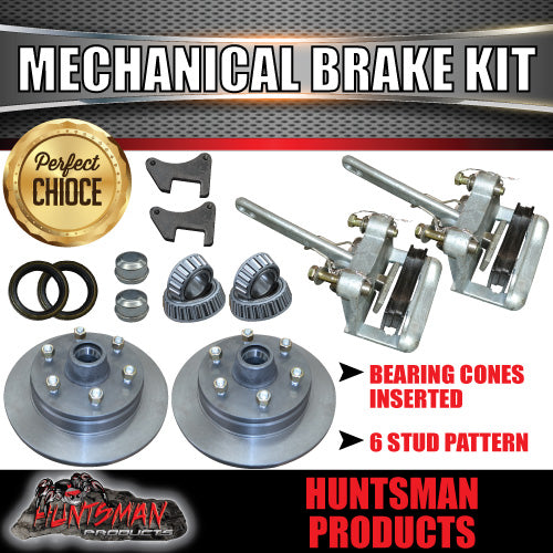 12" 6 Stud Trailer Mechanical Disc Brake Kit