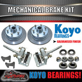 12" Galvanised 6 Stud Boat Trailer Mechanical Disc Brake Kit. KOYO Bearings