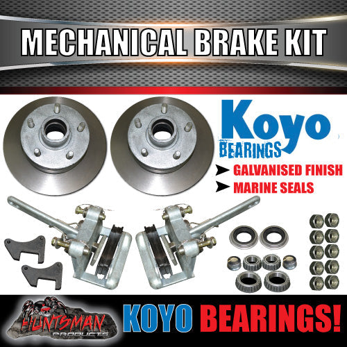 Galvanised Trailer Mechanical Disc Brake Kit with Japanese Bearings