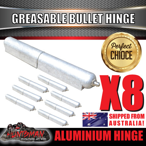 x8 200mm x 23mm Aluminium Greasable Bullet Hinges