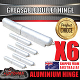 x6 200mm x 23mm Aluminium Greasable Bullet Hinge
