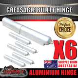 x6 200mm x 23mm Aluminium Greasable Bullet Hinges