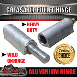 x8 100mm x 16mm Aluminium Greasable Bullet Hinges