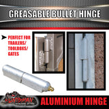 x6 100mm x 16mm Aluminium Greasable Bullet Hinge