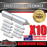 x10 80mm x 13mm Aluminium Greasable Bullet Hinges