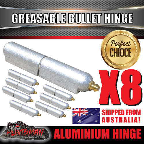 x8 80mm x 13mm Aluminium Greasable Bullet Hinges