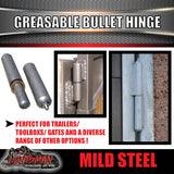 6x Steel Bullet Hinge Steel Pin 16mm x 100mm Weld Door Trailer Tailgate Toolbox | Australia 6x Steel Bullet Hinge Steel Pin 16mm x 100mm Weld Door Trailer Tailgate Toolbox | Australia