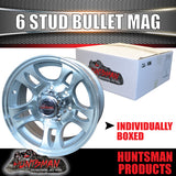 15x6 Caravan Trailer 6 Stud Bullet Alloy Mag Wheel Rim. 6/139.7 PCD