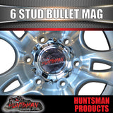 16x6 6 Stud Bullet Caravan Trailer Alloy Mag Wheel.