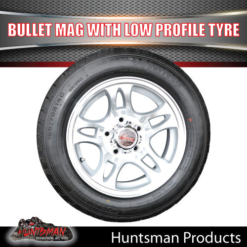Low Profile Ford Caravan Trailer Bullet Alloy Wheel & 175/65R14C Tyre. 175 65 14
