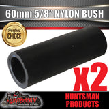 X2 nylon spring bushes 60mm x 5/8 hole for trailer suspension