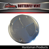 x2 Aluminium Butterfly Vents 197mm diameter