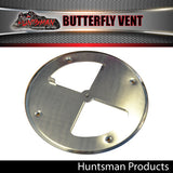 x2 Aluminium Butterfly Vents 197mm diameter