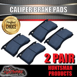 Huntsman Trailer Caravan Mechanical Hydraulic Disc Brake Caliper Pads For 2 Caliper