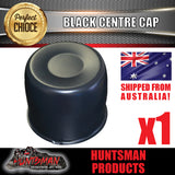 BLACK WHEEL RIM CAP 108.7 - 115MM CENTER TO SUIT TRAILER CAMPER 4X4 STEEL WHEELS