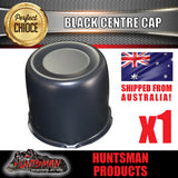 BLACK WHEEL RIM CAP TO SUIT FORD HQ 83MM-86MM CENTRE TRAILER CAMPER 4X4 STEEL RIM