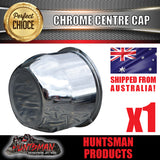 CHROME WHEEL CENTRE CAP- 75MM SUIT HT TRAILER WHEEL