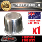 STAINLESS STEEL CENTRE CAP- SUIT 108.7 -113MM CENTRE BORE