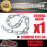 13mm Galvanised trailer caravan rated safety chain.  4177-35 Stamped