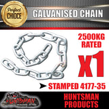 10mm trailer caravan rated safety chain galvanised finish. 4177-35 Stamped