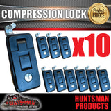 x10 Large Black Compression Locks, Push Latch. for Tool Box, Camper Tradesman Trailer