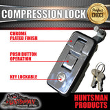 X2 Large Chrome Compression Lock for Tool Box, Camper Tradesman Trailer