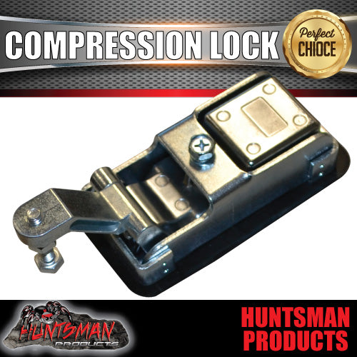 X2 Small Chrome Compression Lock for Tool Box, Camper Tradesman Trailer