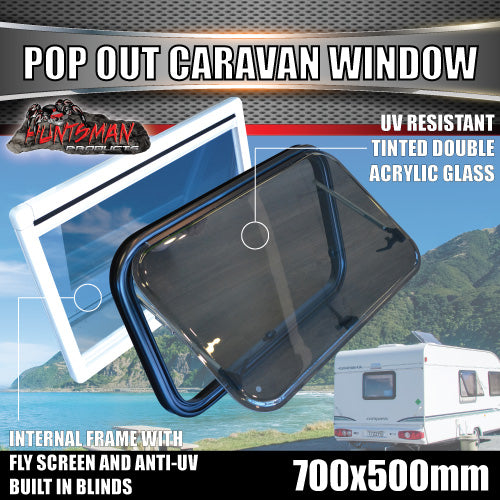 700mm x 500mm Caravan, Horse Float, Motorhome Push Out Window