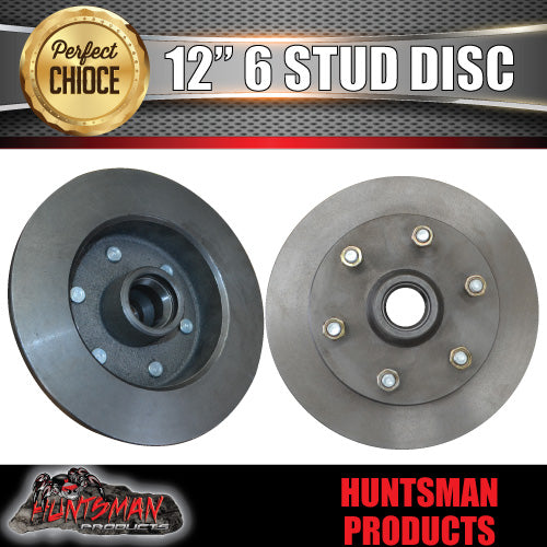 x2 12" Natural 6 Stud Trailer Discs suit Toyota 6/139.7 PCD + LM Bearing Kits