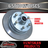 x2 12" Galvanised 6 Stud Trailer Discs 6/139.7 PCD. S/L Bearings & Marine Seals