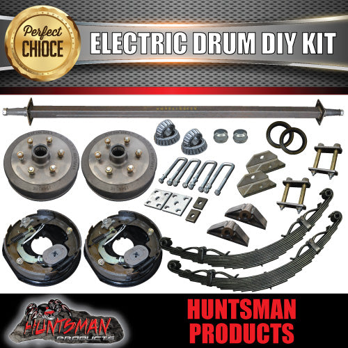 1600KG DIY Off Road Trailer Kit. Outback Springs, Electric Brakes, Solid Axle