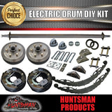 2000KG DIY Off Road Trailer Kit. Outback Springs, 12" Electric Brakes Solid Axle