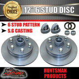 12" Trailer 6 Stud Hydraulic Disc Brake Kit With Full coupling & hyd Line kit.