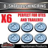 6X Lashing D Ring Tie Down Point & Metal Guard