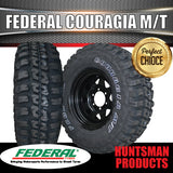285/70R17 L/T Federal Couragia Mud Tyre on 17" Black Steel Rim. 285 70 17