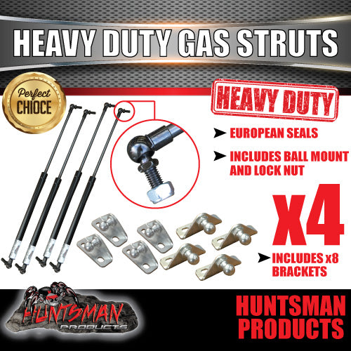 x4 605mm x 1100 newton gas struts & brackets