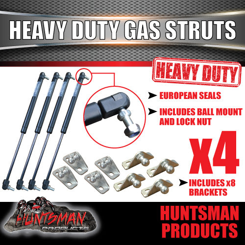 x4 505mm x 300 newton gas struts & brackets