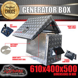 Aluminium Ventilated Generator Box For Caravans, Trailers, Truck, Utes & camping