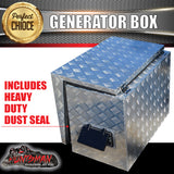 Large Aluminium Generator Box. 750mm x 510mm For Caravan Trailer Utes