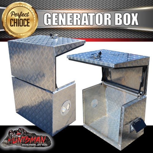 Large Aluminium Generator Box. 750mm x 510mm For Caravan Trailer Utes ...