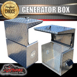 Aluminium Ventilated Generator Box For Caravans, Trailers, Truck, Utes & camping