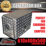 Aluminium Ventilated Generator Box For Caravans, Trailers, Truck, Utes & camping