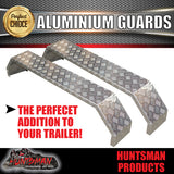 TANDEM 250M WIDE TRAILER GUARDS- ALLOY CHEQUER - SLIPPER SPRINGS