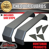 TANDEM 330MM GUARDS & STEPS - OFF ROAD - CHEQUER PLATE - ROCKER ROLLER SPRINGS