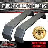 TANDEM 330MM GUARDS - OFF ROAD - CHEQUER PLATE - ROCKER ROLLER SPRINGS